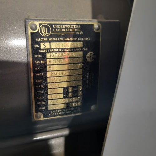 image of motor spec plate