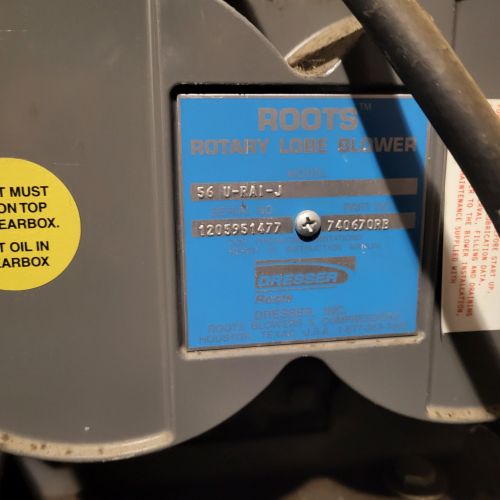 image of blower model spec plate