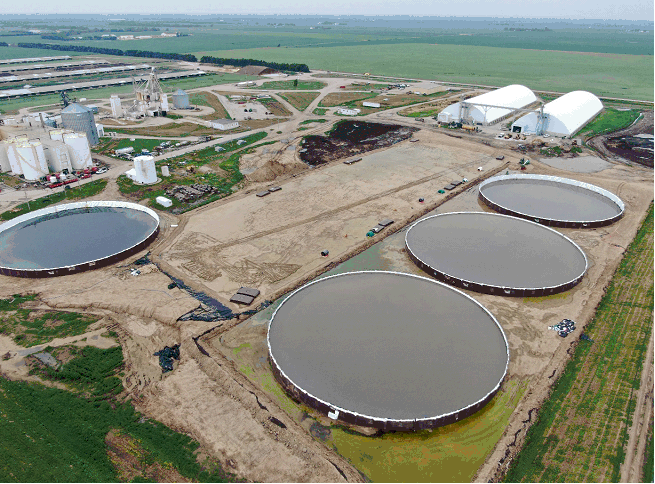 image of temporary water storage tanks for the AltEn site