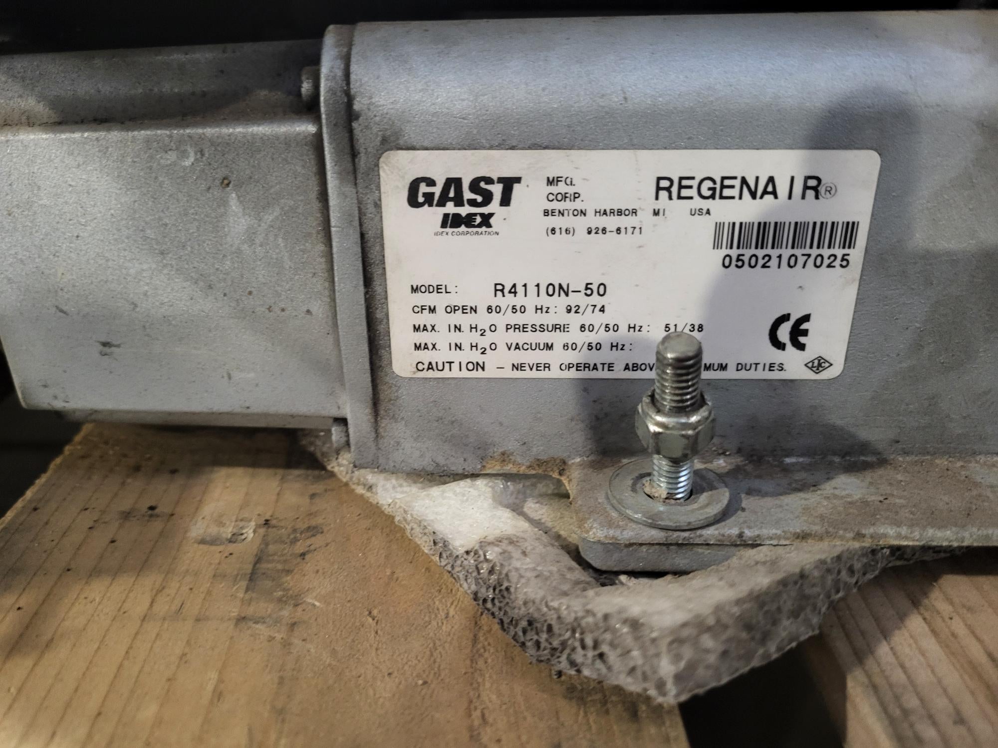 Regen 1HP, 1PH serial tag