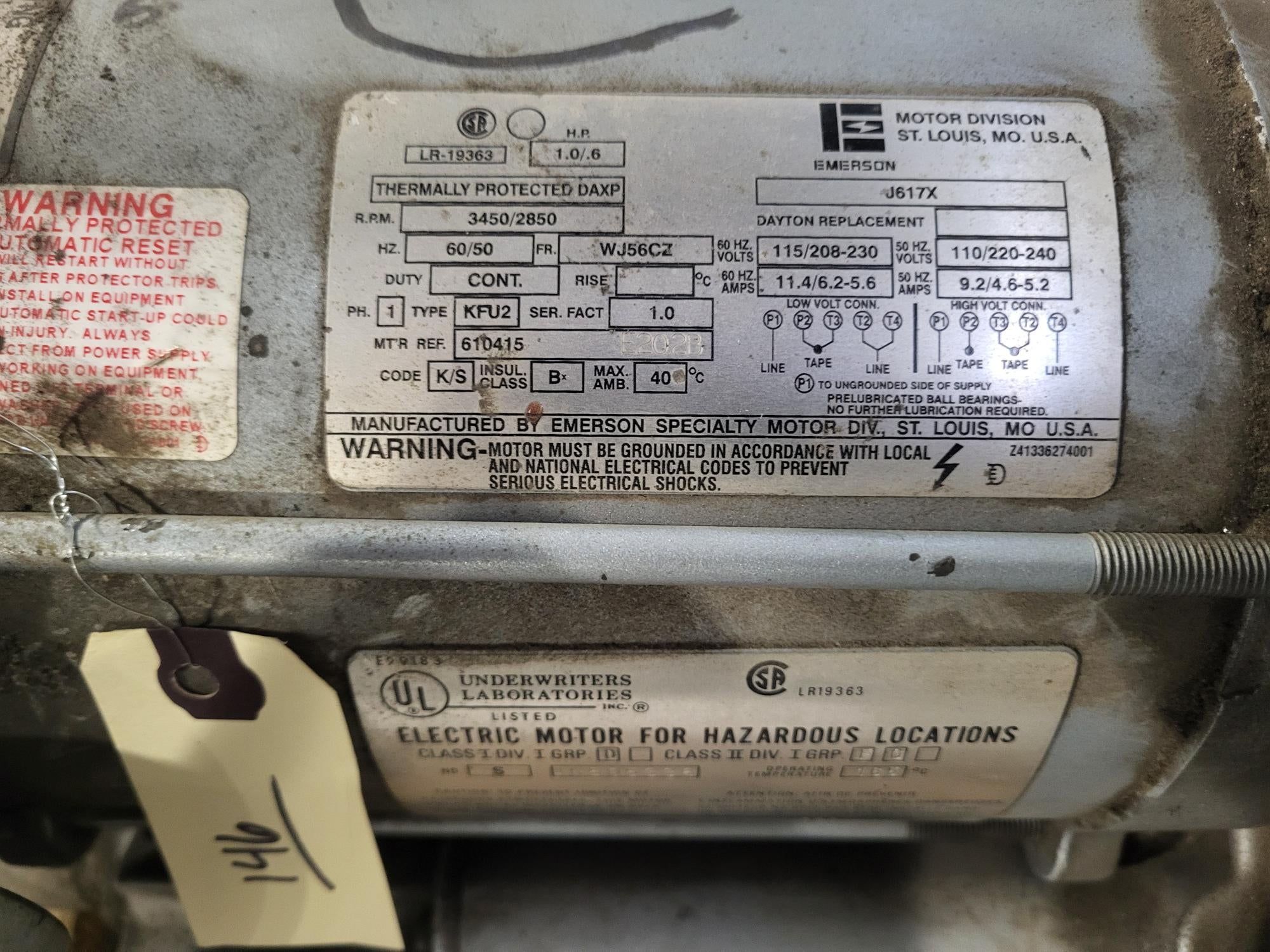 Regen 1HP, 1PH serial tag