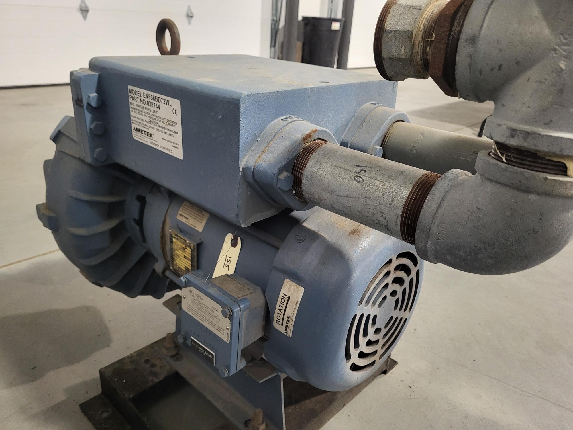 10HP, 3PH, Rotron blower