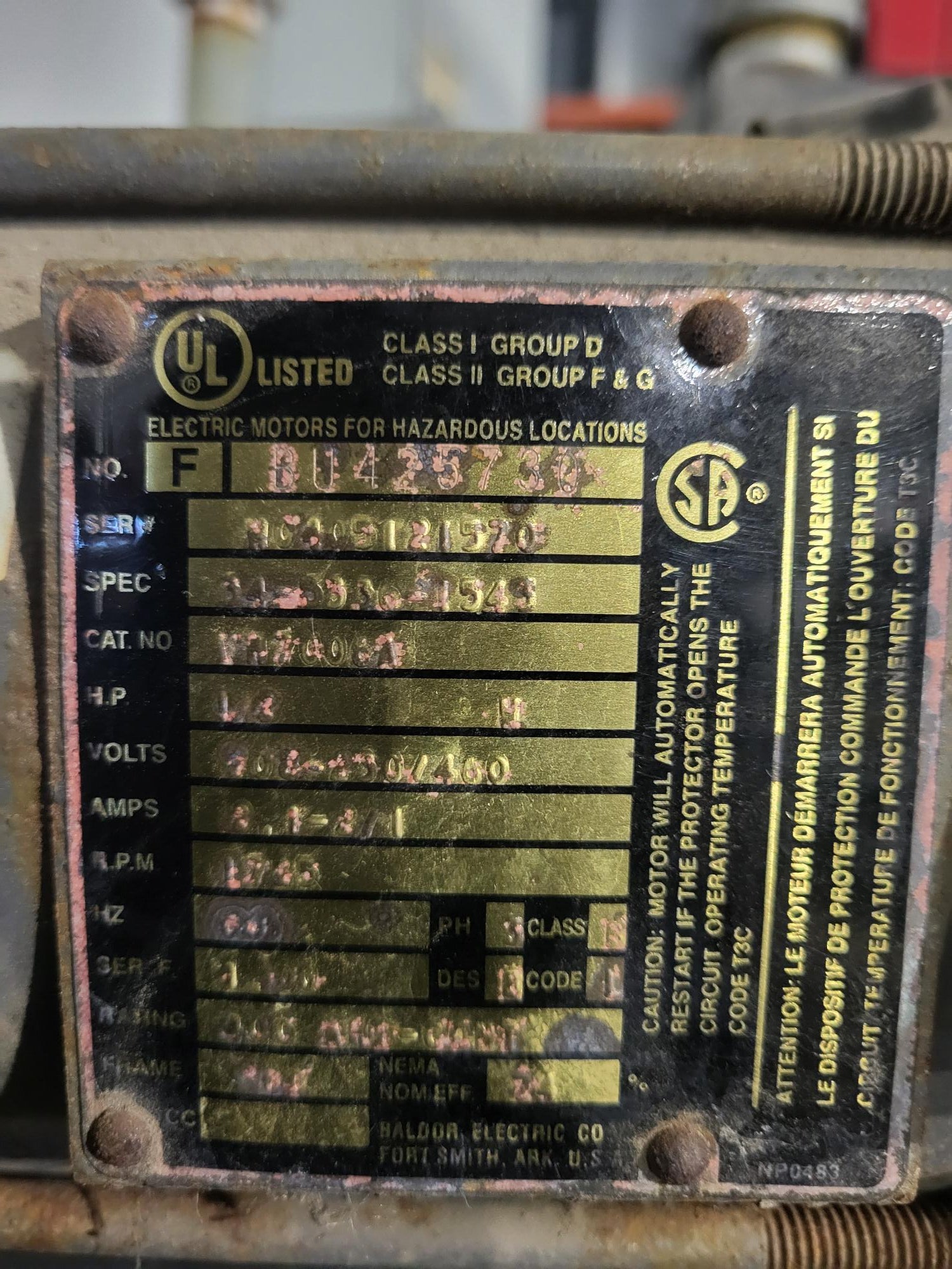 1/2HP, 3PH, 208-230/460V