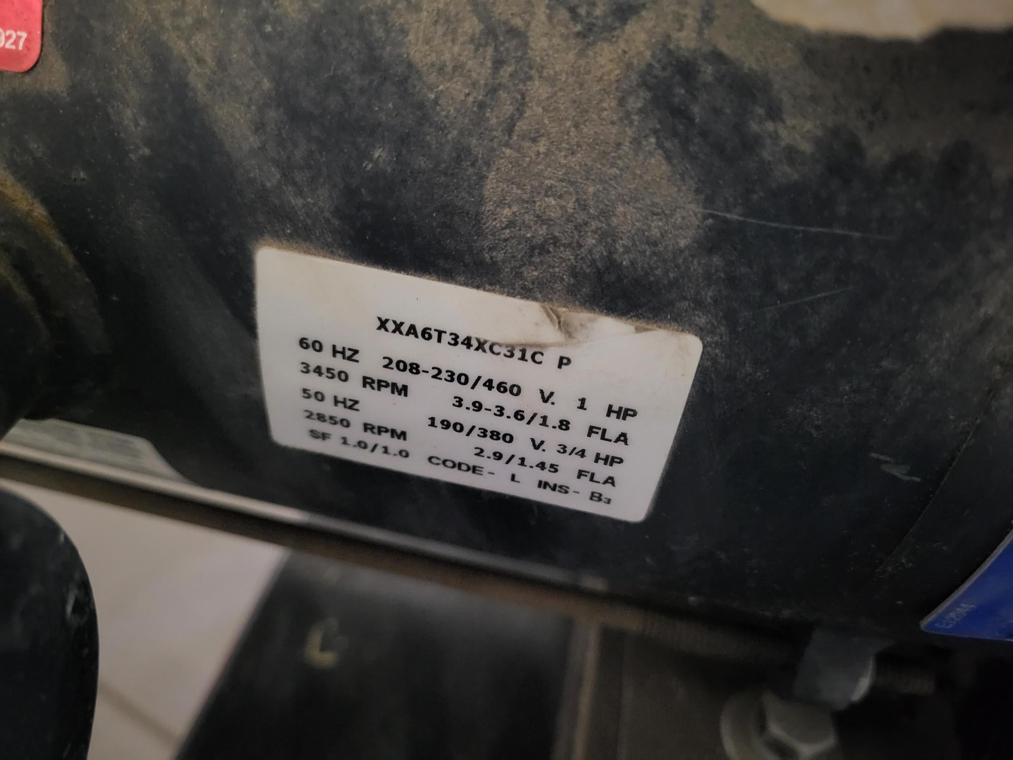 1HP, 3PH, 208-230/460V