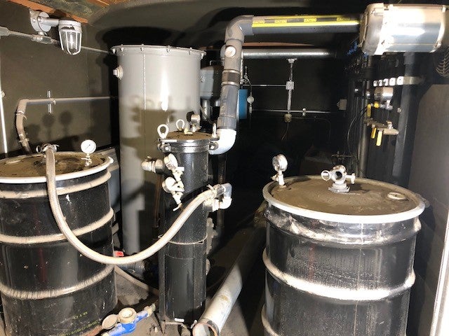 5HP, 3PH Ametek Rotron, 5HP, 3PH Marathon Powerex Oilless Scroll Compressor, Tank, XP Fan, Self Contained Job Box w/Control Panel