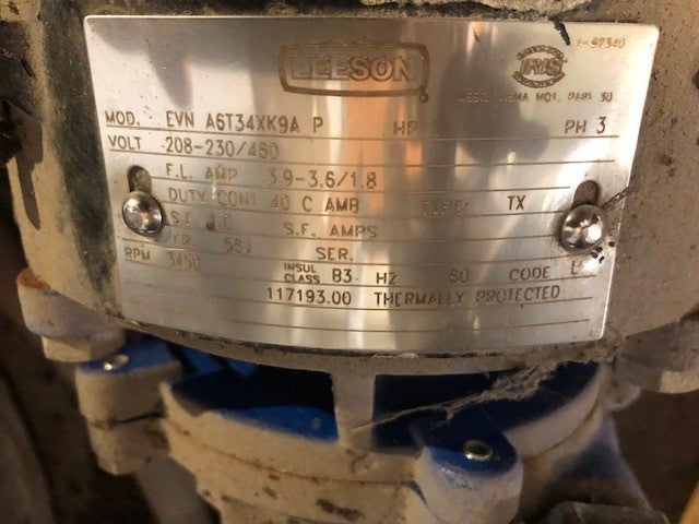 5HP, 3PH Ametek Rotron, 5HP, 3PH Marathon Powerex Oilless Scroll Compressor, Tank, XP Fan, Self Contained Job Box w/Control Panel