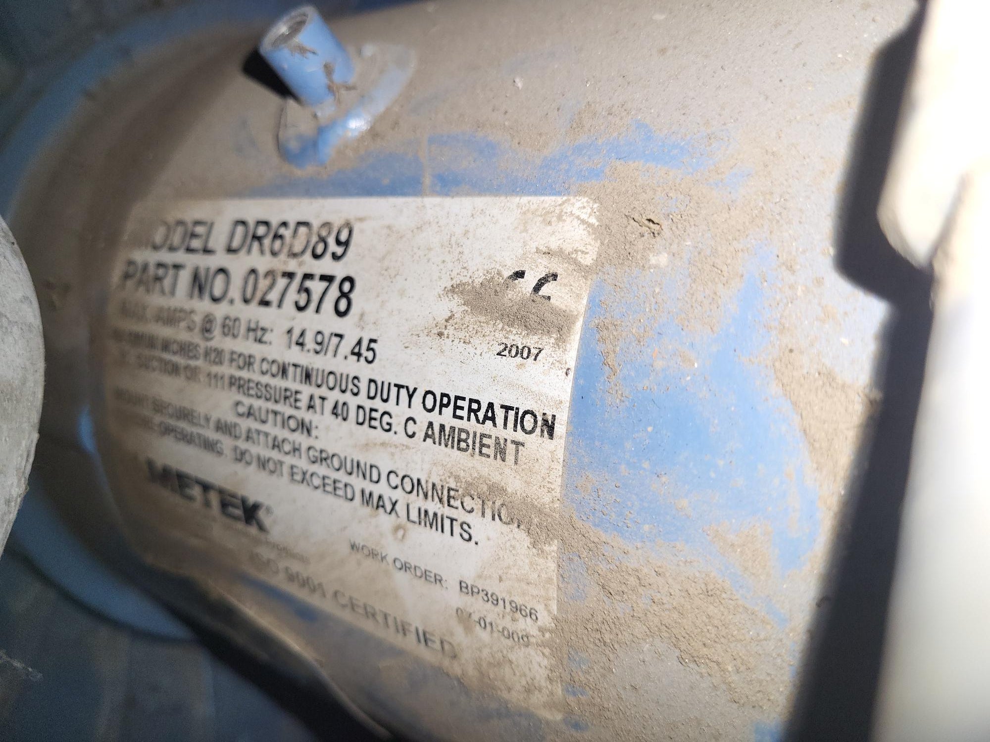 5HP, 3PH Ametek Rotron, 5HP, 3PH Marathon Powerex Oilless Scroll Compressor, Tank, XP Fan, Self Contained Job Box w/Control Panel