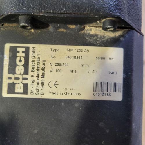 7 1/2HP, 3PH, 230/460V blower serial tag