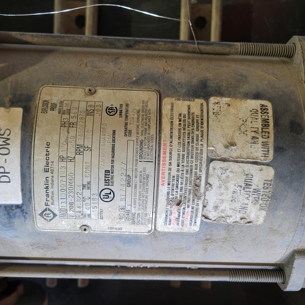 1 1/2 HP, 3PH, Gould pump w/Franklin Electric Motor