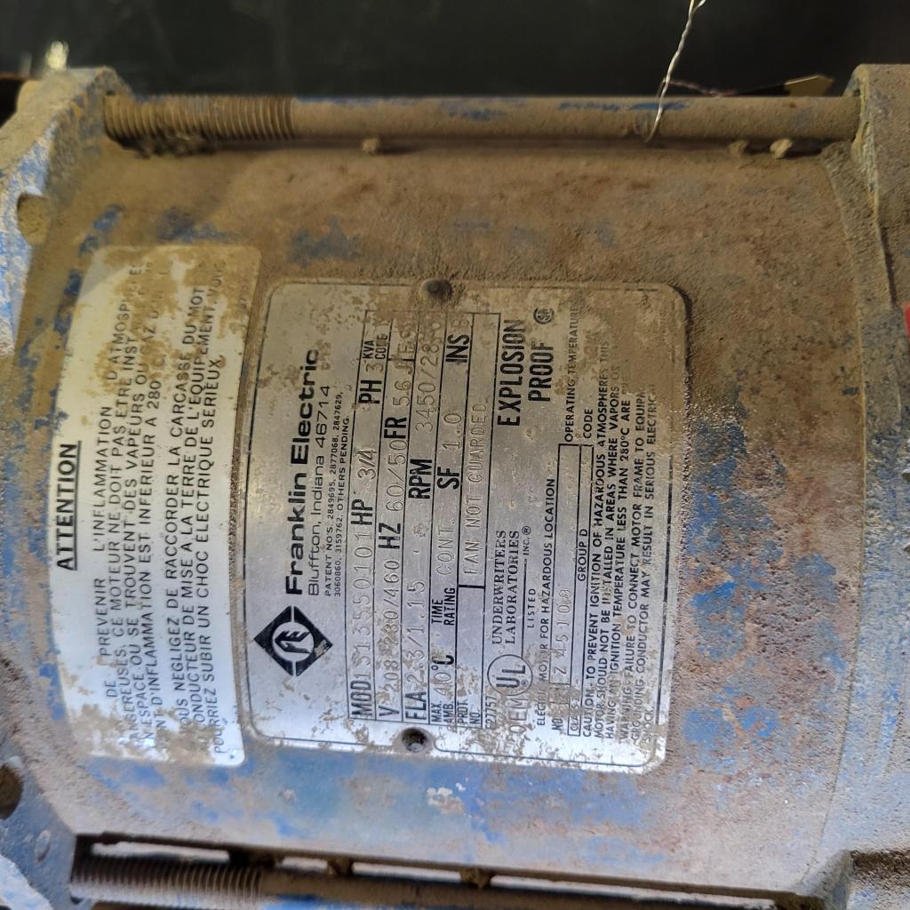 3/4 HP, 3PH, Gould Pump w/Franklin Electric Motor