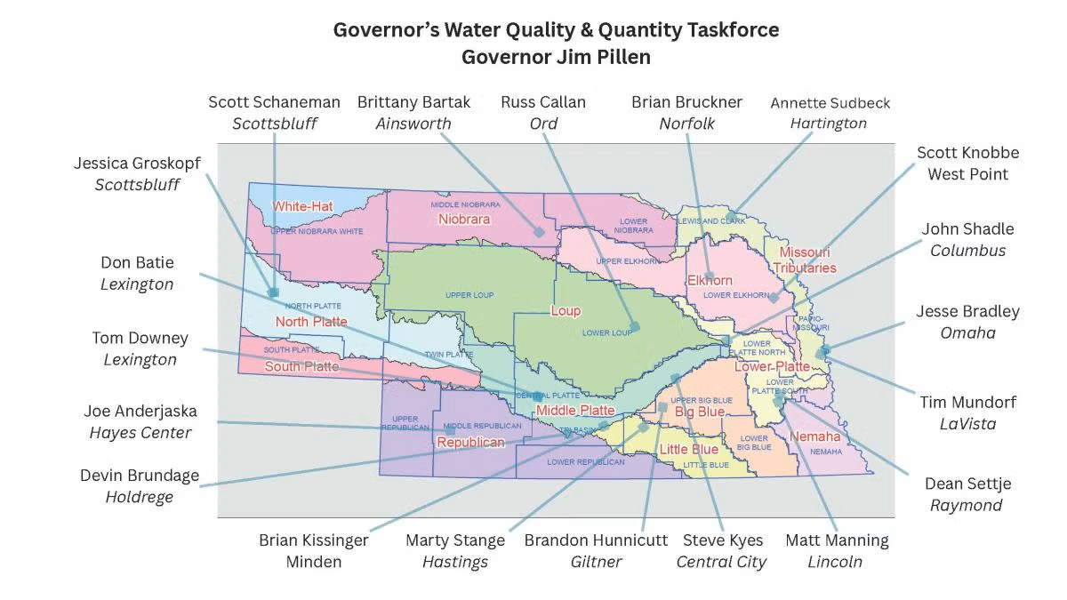 Map of members of Task Force