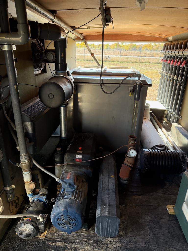  10HP, 460V, 3PH Rietschle VLR Claw DPE Blower +1 centrifugal suction pump, oil water separator, & aeration stripper, float switches for product tank and transfer pumps