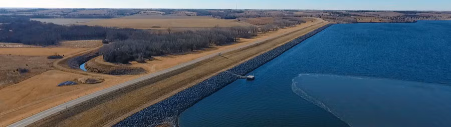 dam holding back water