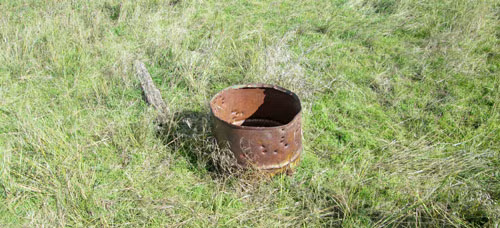 Barrel placed over a principal spillway inlet