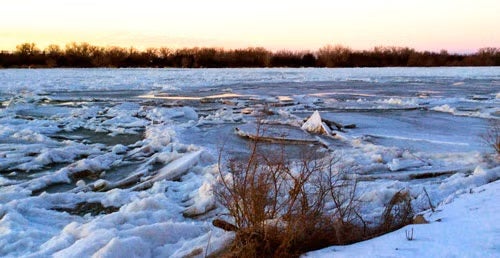 picture of a severe ice jam
