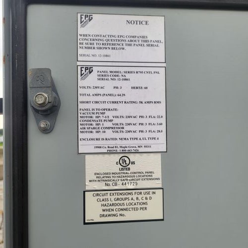 picture of control panel serial number