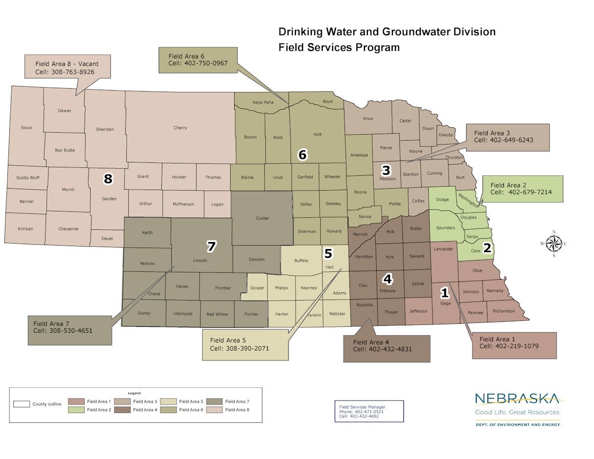 Drinking water and Groundwater Division Map
