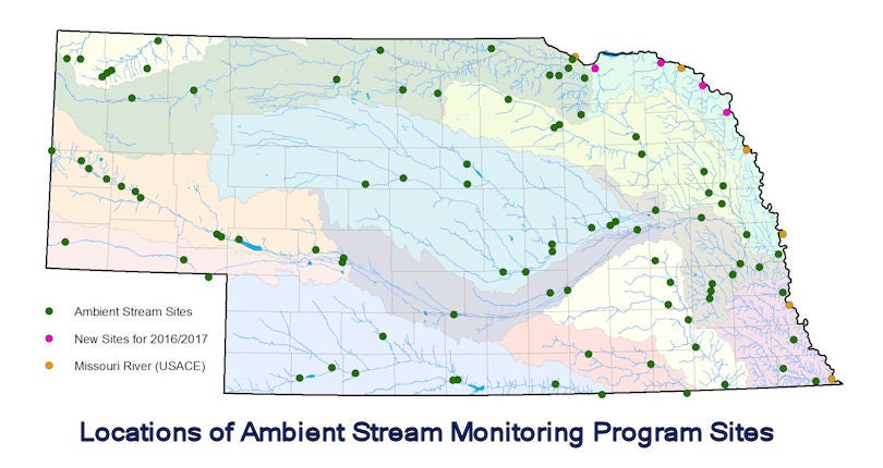 Location of Ambient Stream Monitoring Program Sites